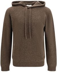Roberto Collina - Drawstring-Hood Knitted Hoodie - Lyst