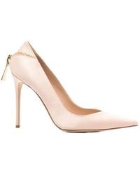 Elisabetta Franchi - Zip-Detail Pointed-Toe Heeled Pumps - Lyst