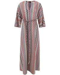 Missoni - Kaftano Zigzag Wovened V-Neck Maxi Dress - Lyst