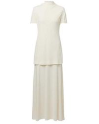 Jil Sander - Layered Crêpe Maxi Dress - Lyst