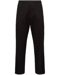 Moncler - Logo Embroidered Straight Leg Trousers - Lyst