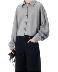 Alexander Wang - Cropped Button Down Shirt - Lyst