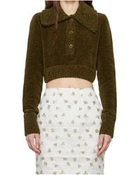 Cecilie Bahnsen - Calla Velevet Knitted Sweater - Lyst