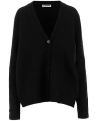 Jil Sander - V-Neck Long-Sleeved Cardigan - Lyst