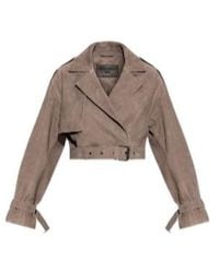 AllSaints - Ophelia Cropped Belted Jacket - Lyst
