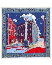 Ferragamo - Architectural Printed Silk Scarf - Lyst