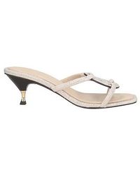 Tory Burch - Suede Sandals With Rhinestones - Lyst