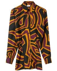 PUCCI - Pucci Graphic Printed Button-Up Top - Lyst