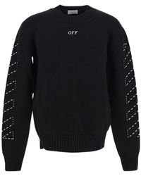 Off-White c/o Virgil Abloh - Arrows Motif Crewneck Knitted Jumper - Lyst