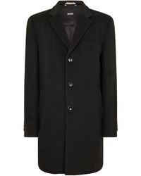 BOSS - Wool And Cashmere Coat - Lyst