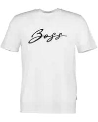 BOSS - Boss Thompson 70 Logo Embroidered T-Shirt - Lyst