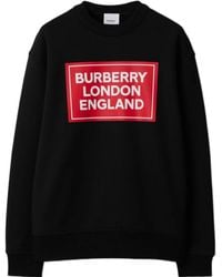 Burberry - Crew Neck Long-Sleeved Sweatshirt - Lyst