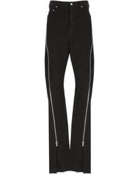 Rick Owens - Mid-Rise Zip-Up Extra-Length Jeans - Lyst