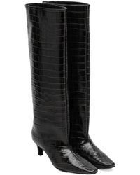 TOTEME - Croc-Embossed Knee-High Boots - Lyst