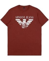 Armani Jeans - Logo Printed T-Shirt - Lyst
