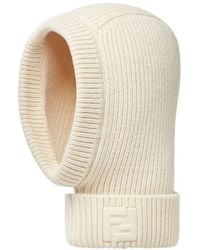 Fendi - Ribbed Logo Beanie Hat - Lyst