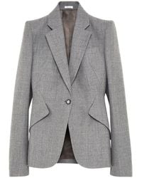 McQueen - Wool Pinstripe Single-Breasted Jacket - Lyst