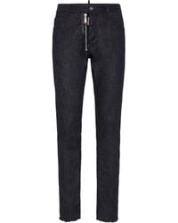 DSquared² - Zip-Detailed Tapered Jeans - Lyst