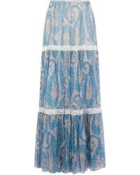 Etro - Paisley Lace Maxi Skirt - Lyst
