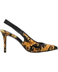 Versace Jeans Couture - Couture Barocco Printed Slingback Pumps - Lyst