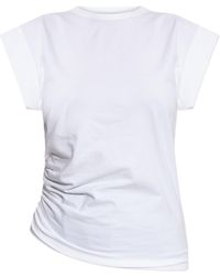 Officine Generale - Officine Générale Ruched Short Sleeve Top - Lyst