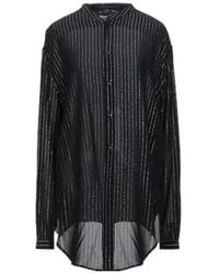 Saint Laurent - Striped Long-Sleeve Shirt - Lyst