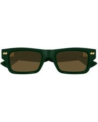 Bottega Veneta - Eyewear Rectangular Frame Sunglasses - Lyst