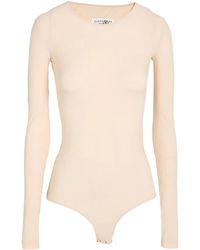 MM6 by Maison Margiela - Solid-Color Stretch Knitted Top - Lyst