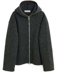 Our Legacy Mohair Full Zip Hoodie in Brown for Men | Lyst