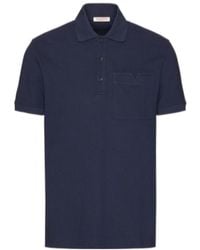 Valentino - Button Detailed Short-Sleeved Polo Shirt - Lyst