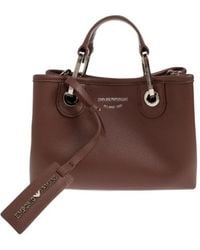 Emporio Armani - Logo Detail Tote Bag - Lyst