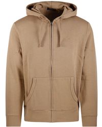 Ralph Lauren - Polo Logo Embroidered Zip-Up Drawstring Hoodie - Lyst
