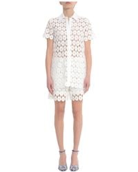 Erika Cavallini Semi Couture - Fringed Lace Shirt - Lyst