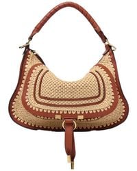 Chloé - Chloé Marcie Raffia-Effect Small Shoulder Bag - Lyst