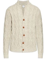 Eleventy - Cable-Knit Button Cardigan - Lyst