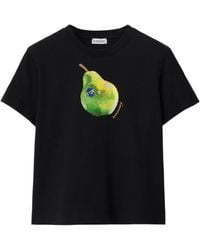 Burberry - Crystal-Embellished Cotton T-Shirt - Lyst