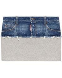 DSquared² - Hybrid Panelled Mini Skirt - Lyst
