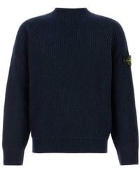 Stone Island - Logo Patch Crewneck Jumper - Lyst