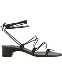 Manolo Blahnik - Cross-Strap Sandals - Lyst
