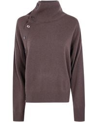 Seventy - High-Neck Blended Sweater - Lyst