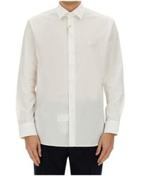 Etro - Pegaso Embroidered Buttoned Poplin Shirt - Lyst