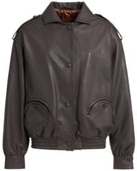 Blazé Milano - Charlie Leather Bomber Jacket - Lyst