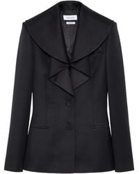 McQueen - Waterfall Collar Single-Breasted Jacket - Lyst