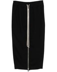 Rick Owens - Gonna Zip-Up Drawstring Midi Skirt - Lyst