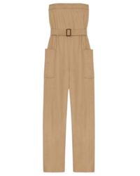 Saint Laurent - Cotton Gabardine Jumpsuit - Lyst