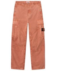 Stone Island - Loose-Fit Cargo Trousers With Drawstring Cuffs - Lyst