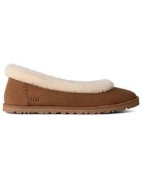 UGG - Shearling Trim Slippers - Lyst