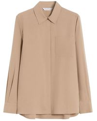 Max Mara - Siamese Button-Up Long-Sleeved Shirt - Lyst