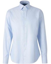Canali - Long Sleeved Textured Shirt - Lyst
