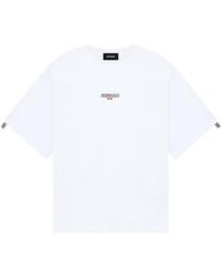we11done - Logo Detailed Round Neck T-Shirt - Lyst